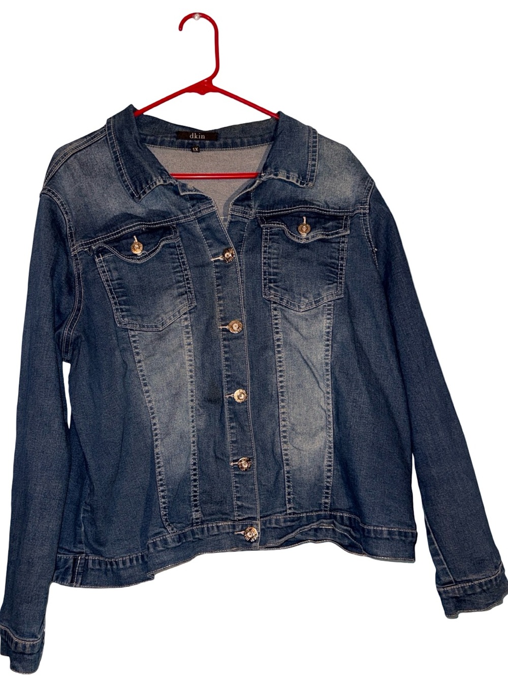 Dkin Women's Classic Blue Denim Jacket